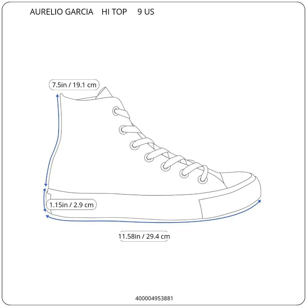 Aurelio‎ Garcia Encore Snake Hi Top Sneakers in US Size 9 New in Factory Box